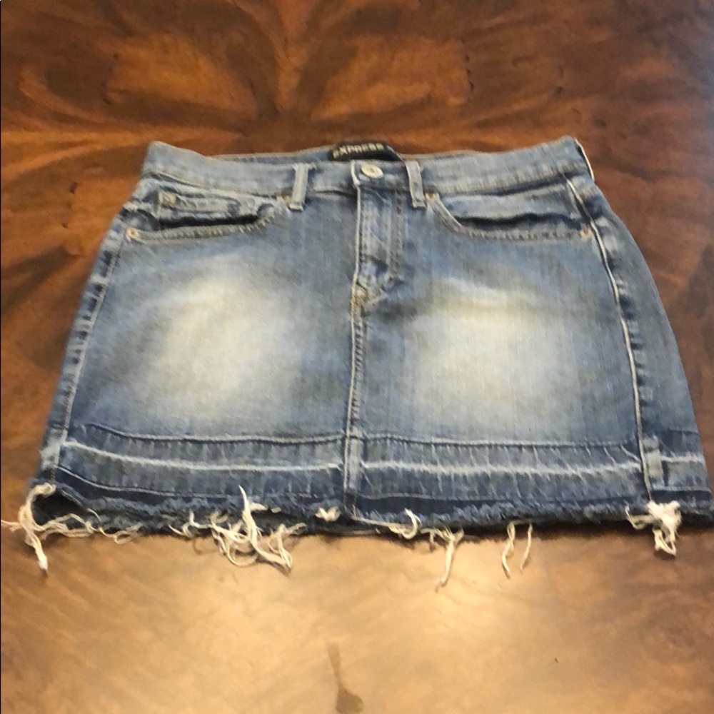 Express denim jean skirt